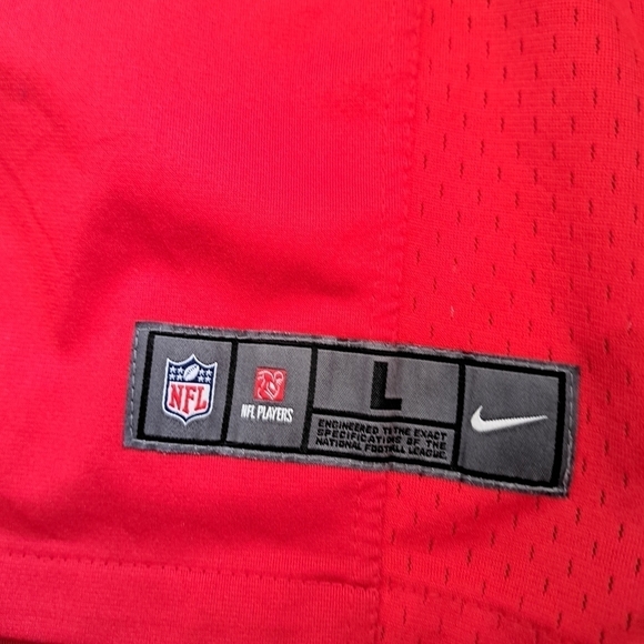 Nike Vince Wilfork #75 On Field Red White Jersey YOUTH L 14-16 NFL football - Picture 5 of 6